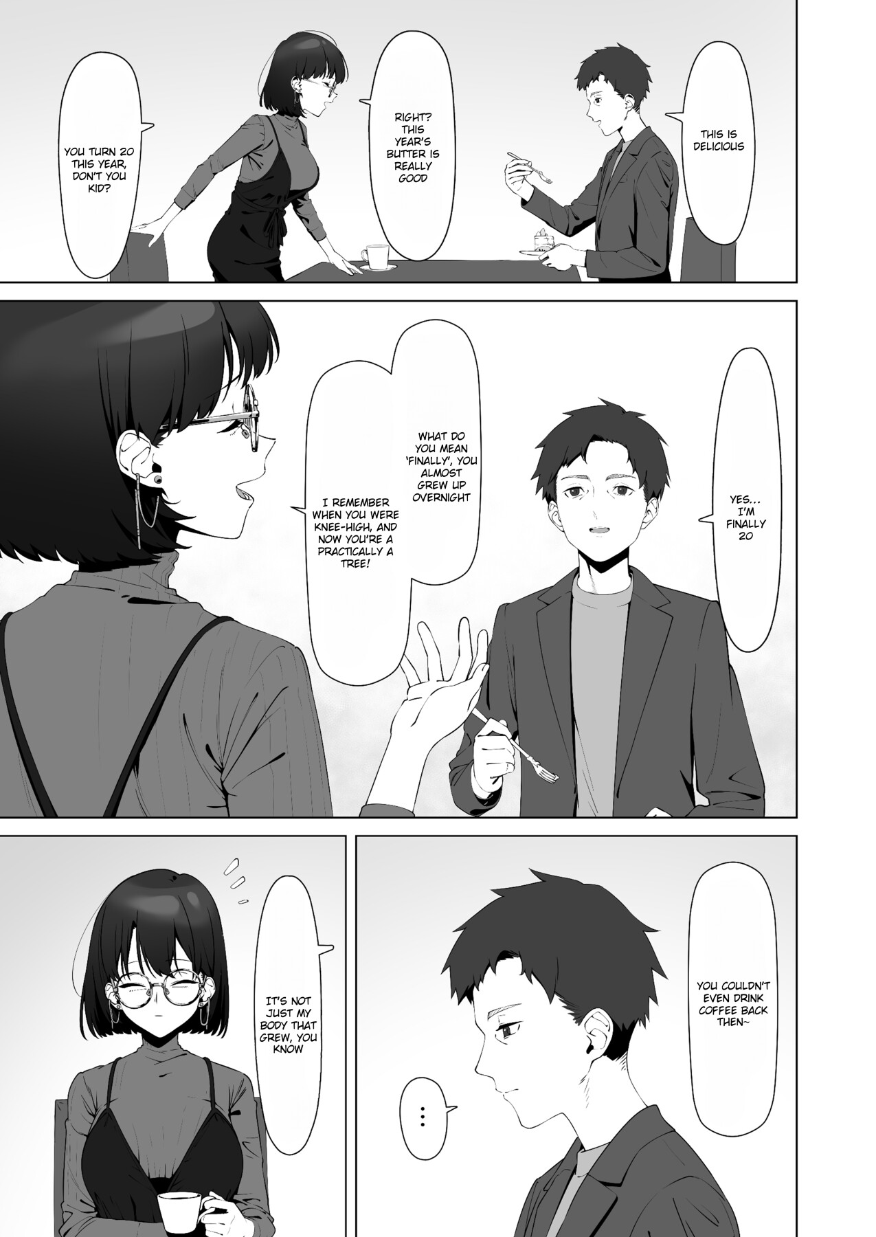 Hentai Manga Comic-My first sexual experience was with the boss of the cafe I'd been going to for 16 years-Read-6